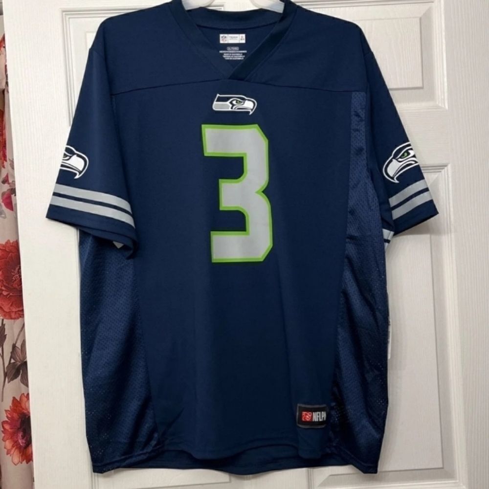 Seattle Seahawks Wilson #3 Football Jersey Shirt Top Size L